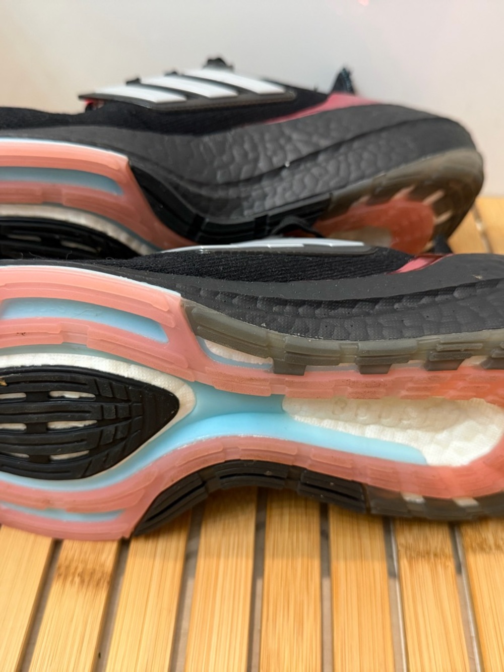 adidas Black Sneakers with Pink and Gray Accents - Picture 2 of 7